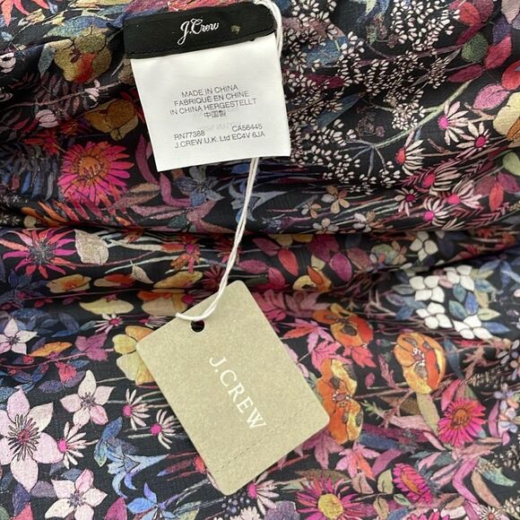 J Crew Liberty Floral Puffer Scarf Wrap Flowers Quilted Shawl New NWT - Picture 4 of 6